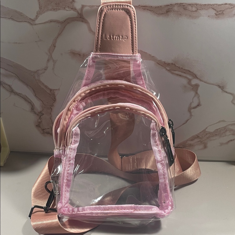 Chic Pink Transparent Backpack - Picture 8 of 8